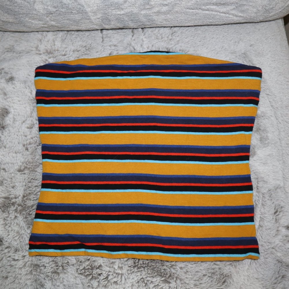 Stipped Multi-Colored Tube Top - Picture 2 of 2